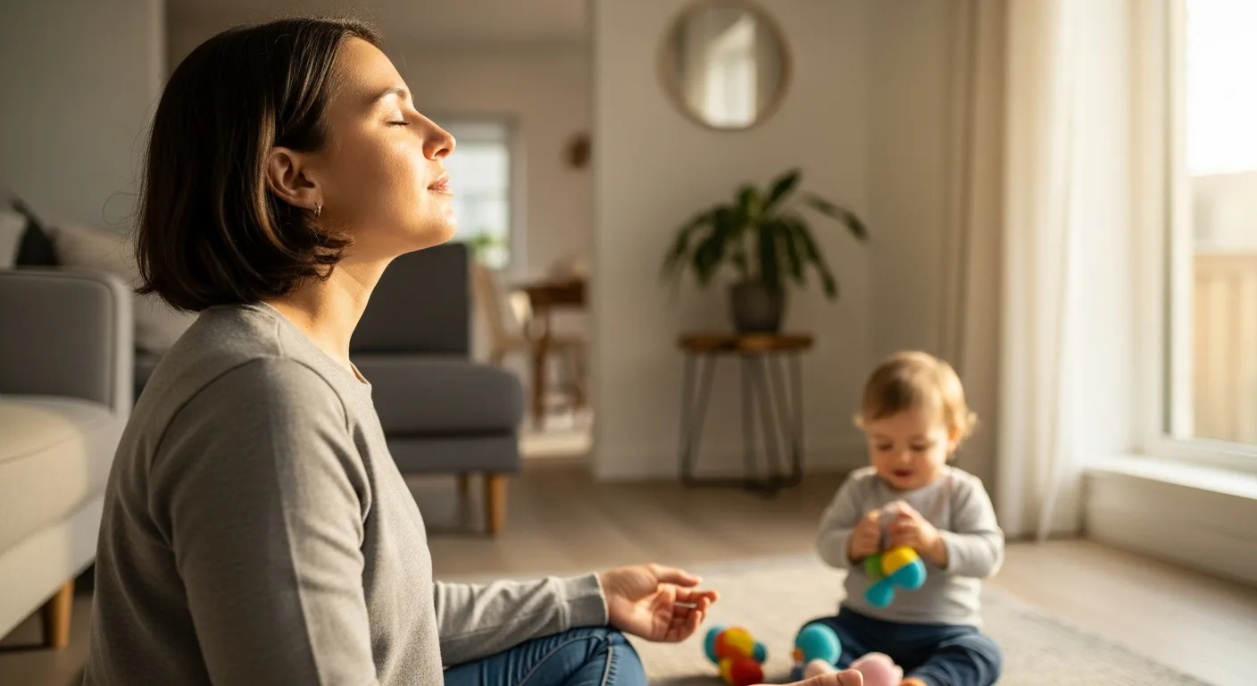 parent staying calm with toddler