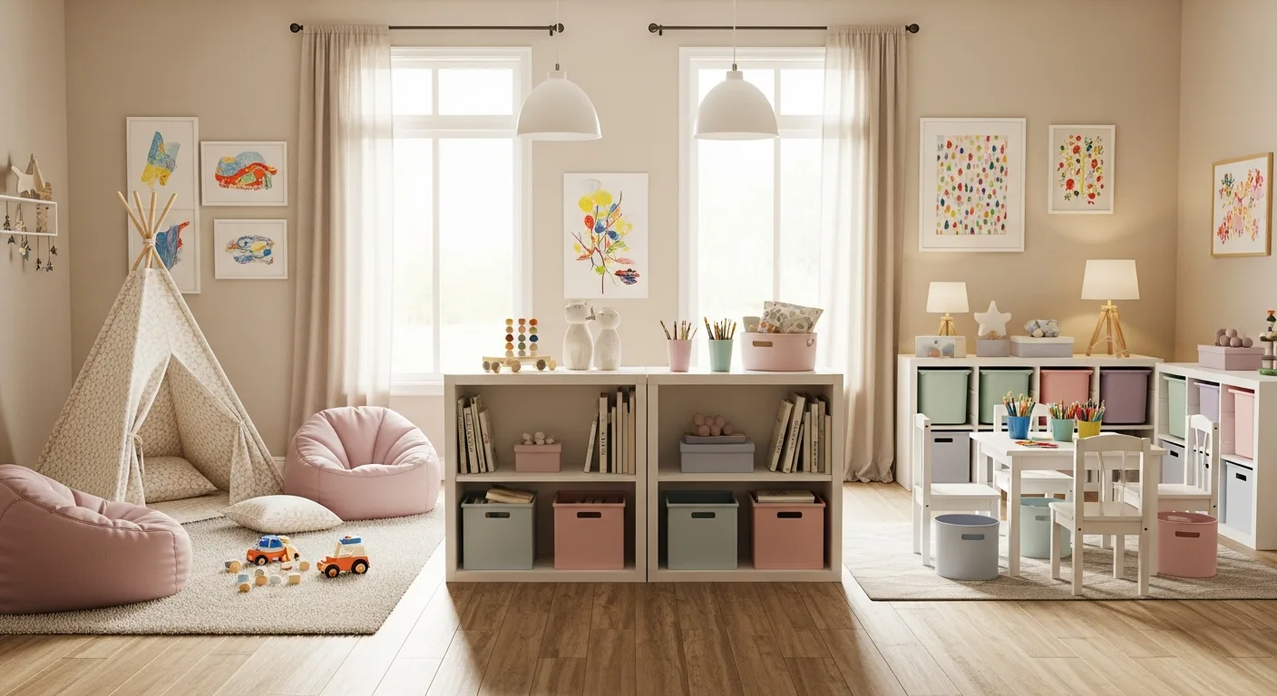 shared sibling playroom toddler and baby