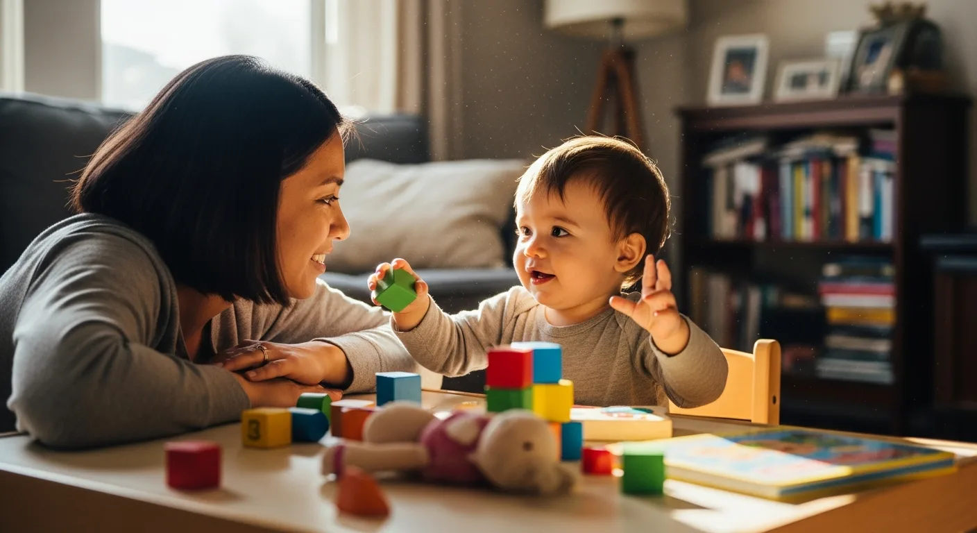 parent and toddler communicating together